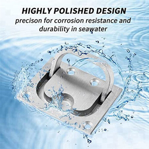 Stainless Steel Hatch  Solid Boat Hatch Handles for Boat Deck Hatch Handles Ring Pulls Recessed Cover Handles