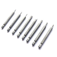 50Pcs Extra Long Reach Bit Set 75mm Security Screwdriver Bits Star Hex Square Spanner Bit
