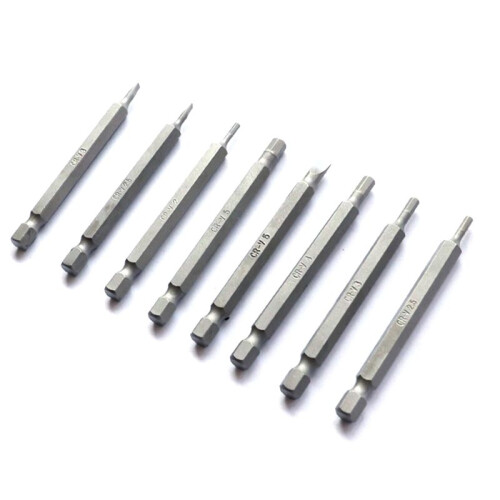 50Pcs Extra Long Reach Bit Set 75mm Security Screwdriver Bits Star Hex Square Spanner Bit