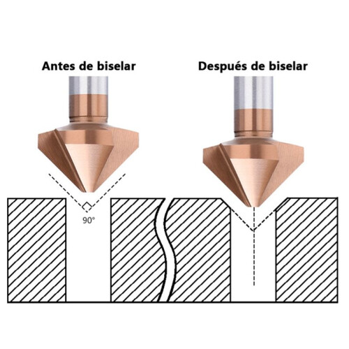3 Flutes Countersink Drill Bit 50mm HSS Metal Hole Drilling Tool 90 Degree HSS Chamfering Tool 1