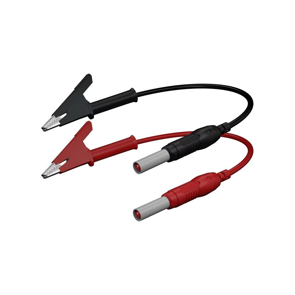2Pcs 4Mm Retractable Safety Banana Plug To Banana Plug Test Lead Red Black 1M Nickel Plated Copper Banana Plug J.70019 6031504958485