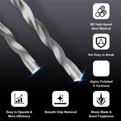 100pcs Drill Bits Set, 1/8 Inch Drywall Guide Point Cutting Bit Drywall Tools, Cutting Drywall for Use with Spiral Saw 2