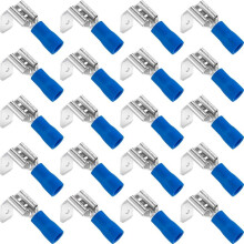 Flachstecker, Piggyback-Flachstecker-Sortiment, Halbisolierte Weibliche/Männliche Kabel-Crimp-Anschlüsse, 16-14 AWG