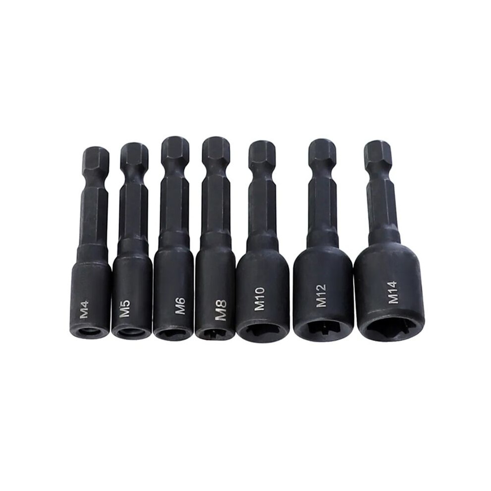 Tap Socket Adapter Professional Square Screwdriver 1/4 Inch Hex Shank M4 - M14 Tapping Chuck Electric Drill 7Pcs 6033105729495