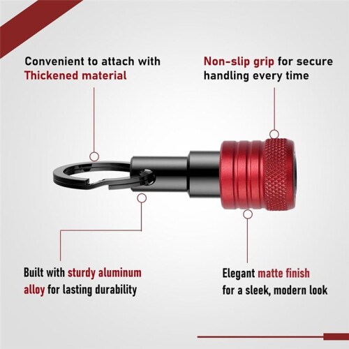 Upgrade Drill Bit Holder Key Chain 6pc, 1/4 Bit Holder for Impact Driver, for Screwdriver & Drill Bits 2