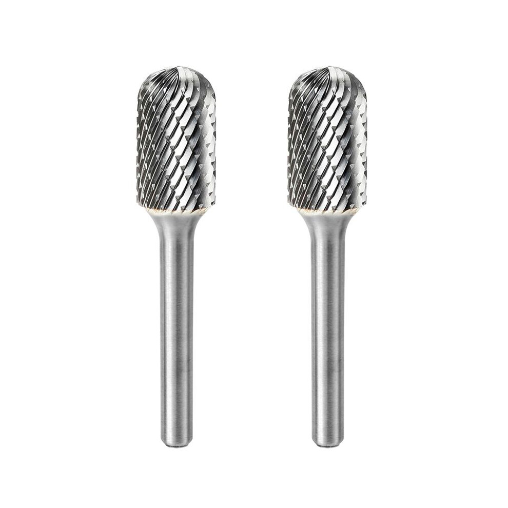 2Pcs Tungsten Steel Grinder Carbide Rotary File Cylindrical End Milling Cutter Grinding Engraving Double 4713658270492
