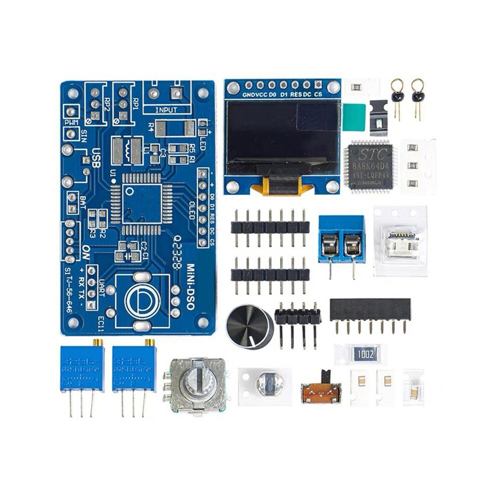 Digital Diy Oscilloscope Kit Stc8k8a Microcontroller Electronic Component Soldering Practice Loose Parts 6033121049317