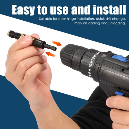 Hinge Drill Bit Set Solid Drilling Hinge Drill Bits Stable Door Hinge Drill Bit Fast Replacing Hex Shank Center 2