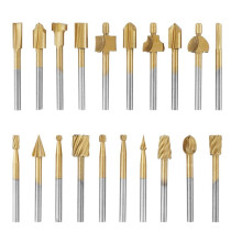 20st Träsnideri Bits Gravering Fräs, HSS Roterande Burr Set med 1/8 Tum (3 mm) Skaft för Roterande Verktyg för Gör-det-Själv