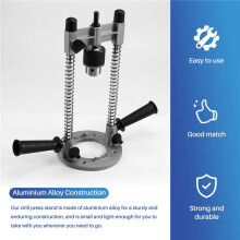Portable Drill Guide Attachment, Drill Press Adapter for Hand Drills, Universal Bench Clamp Holder, Repair Tool Stand