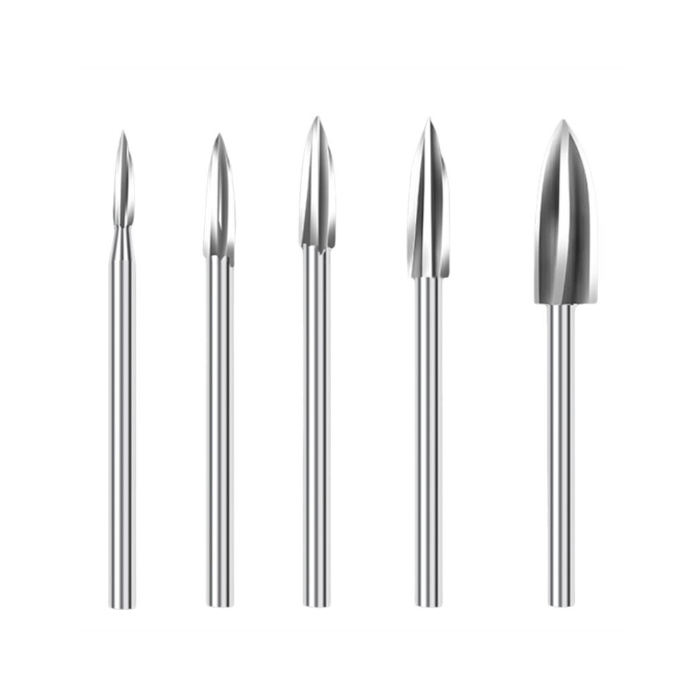 Wood Carving Drill Bit Hss Engraving Drill Bit Set Root Milling Grinder Burr Precise Carve Woodwork 5Pcs 4712217653349
