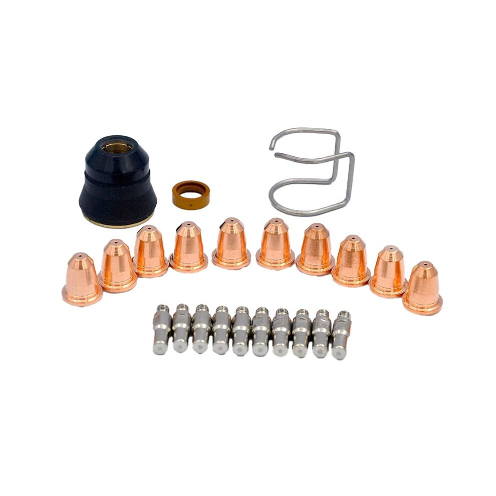23Pcs Plasma Electrode Pr0110 Tip 0.8Mm Pd0116 Shield Cup Pc0116 Diffuser Pe0106 Consumables For S45 Torch 6033216006362