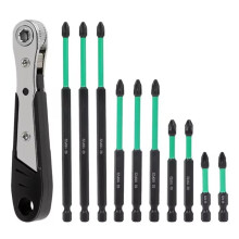 10Pcs PZ2 Magnetic Driver Bits Heavy Duty Hex Screwdriver Bit Set  Electrician for Socket  50/75/100/150mm