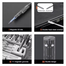 128-in-1-Präzisionsschraubendreher-Set, Magnetische Schraubenmuttern-Bits, Multifunktionales Haushaltsreparaturwerkzeug-Set für Laptop-PC