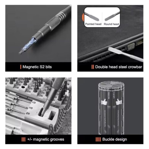 128 in 1 Precision Screwdriver Set Magnetic Screw Nuts Bits Multi Functional Household Repair Tools Kit for Laptop Pc