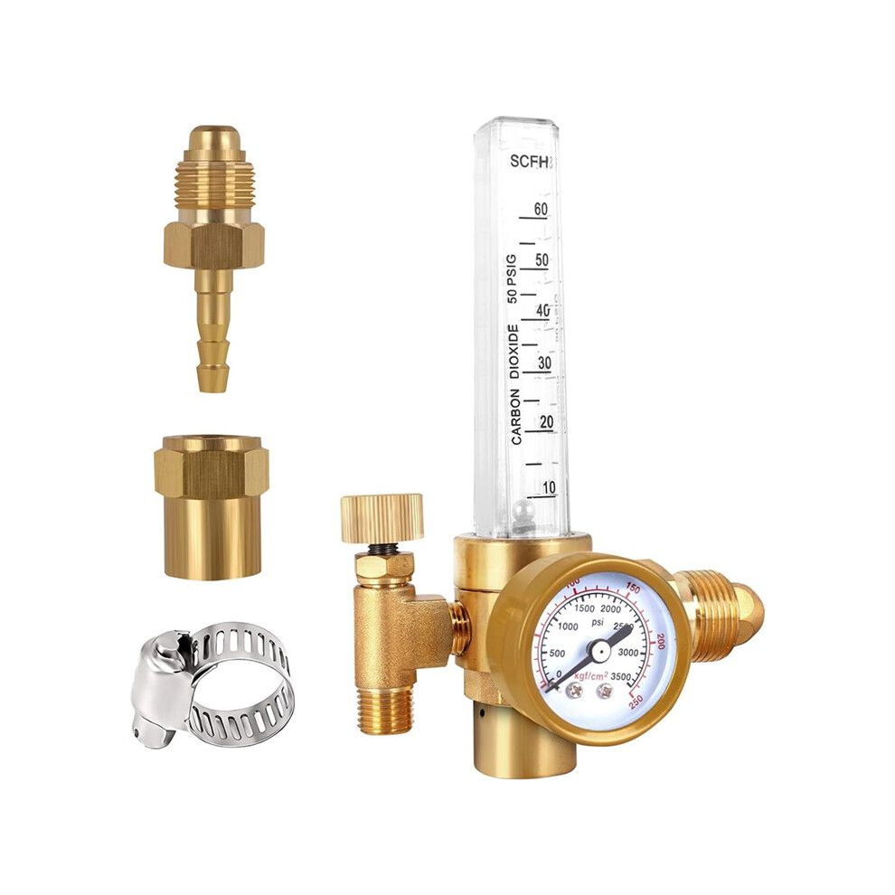 Argon/Co2 Mig Tig Flow Meter Gas Regulator Gauge Welding Weld Cga580 Inlet Connection 4713110424357