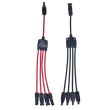 Photovoltaic Solar Connector Y Type 5 Way 1000V/30A Branch Cable, Solar Cable Parallel Adapter for Solar Panels
