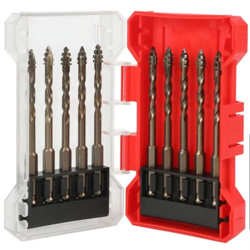 10pcs Four-Edged Eccentric Drill Bit Hexagonal Sawtooth Drill Bit Set Alloy High Hardness Drilling Tool 1