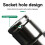 20PCS 1/2Inch Drive Socket Set Metric Deep Socket Set 6 Point Hex Design Impact Socket Set with Portable Storage Case 7