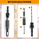 Self Centering Drill Bits Set,3/32in, 7/64in, 1/8in Self-Centering Hinge Drill Bit for 1/4 in Centering Hinge Drill Bit 2
