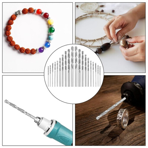 20 Pcs Diamond Drill Bits Set, Diamond Drill Bits for Stone, Twist Tip Drill Bit Heavy Drill Bit Set for Glass Jewelry 1
