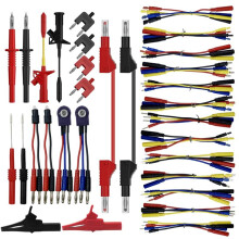 Automotive Circuit Test Leads Kit Terminal Test Kit Multimeter Test Leads Kit with Back Probe Kit Black Carry
