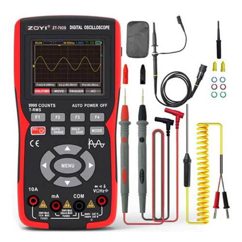 ZOYI ZT702S Digital Oscilloscope Multimeter Transistor Tester 50MHz Bandwidth 280MS Sampling Rate Support Waveform Storage