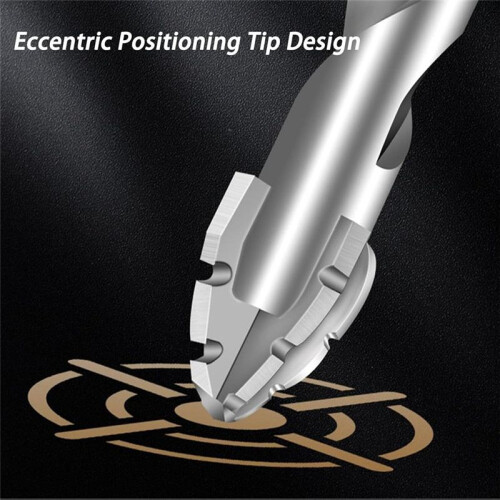 8PCS Drill Bits, Multifunctional Wear-Resistant Masonry Drill Bit, Four-Flute Sawtooth Eccentric Drill Bit 1