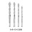 8PCS Drill Bits, Multifunctional Wear-Resistant Masonry Drill Bit, Four-Flute Sawtooth Eccentric Drill Bit 8