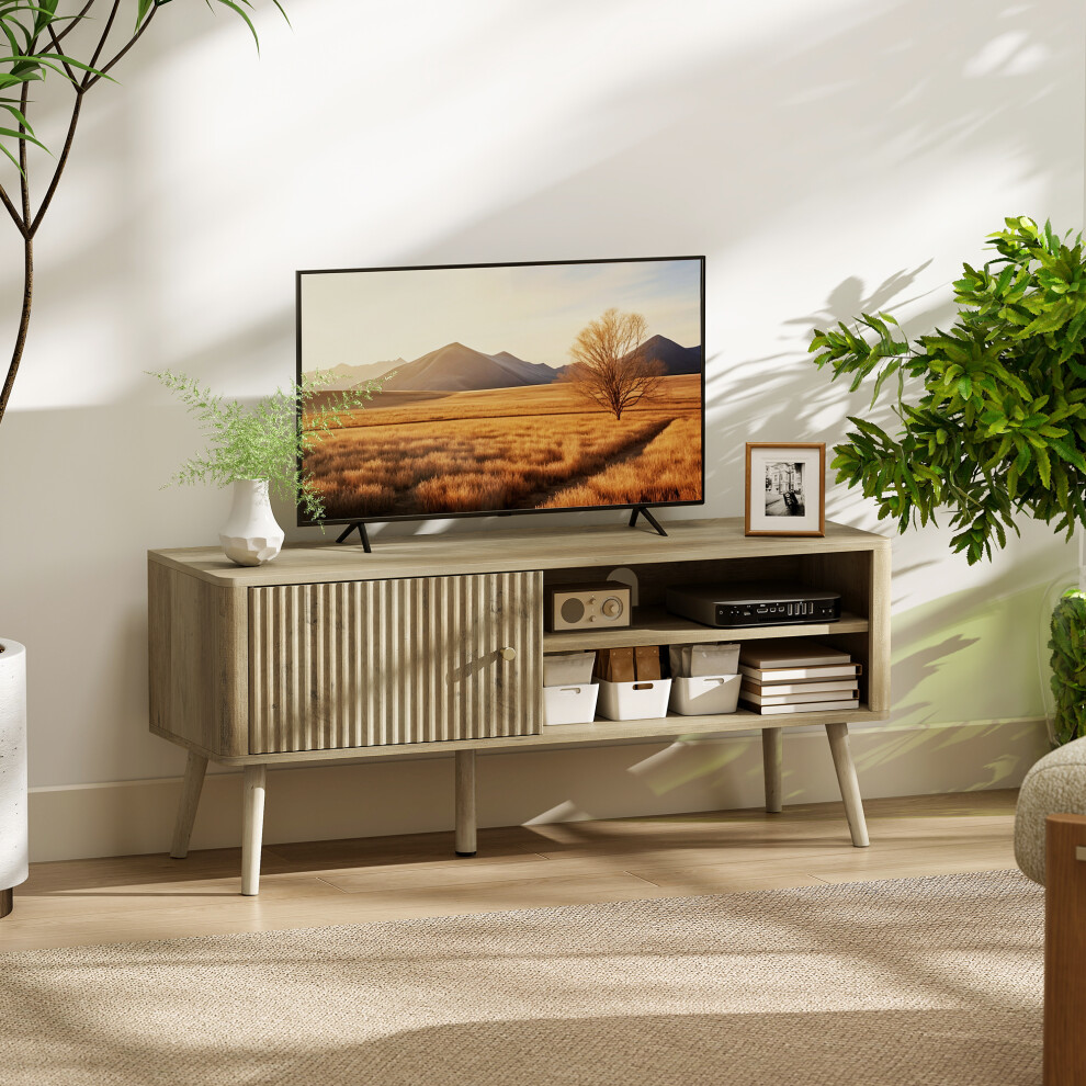 Rackhams Tv Stand Cabinet For Tvs Up To 55" - Oak - Oak - Image 3