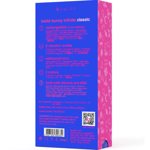 B Swish Bunny Vibrator bwild Classic Bunny Blå 1