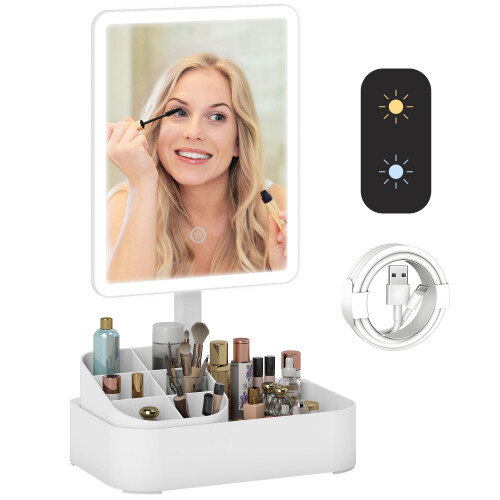 Homcom HOMCOM Makeup Mirror, Light Up Mirror with Touch Screen, 2 Lighting Modes 1