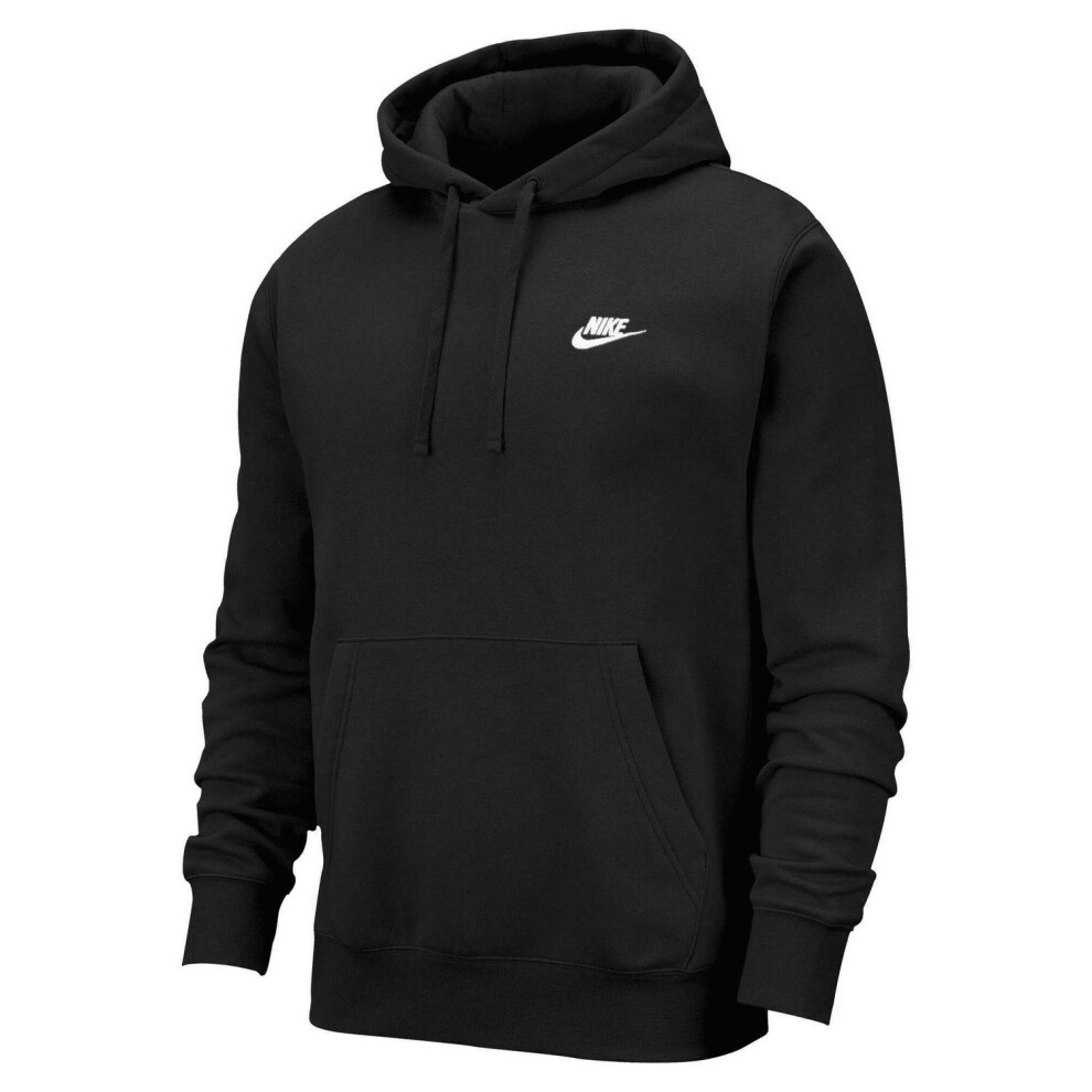 Nike (Xxl, Black/White) Unisex Adult Sportswear Club Hoodie