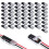 Conector Enchufable de Doble Cable de 50 Piezas con Hebilla de Bloqueo, Conectores Enchufables Terminal de Cable Compacto Universal de 2 Pines y 2 1