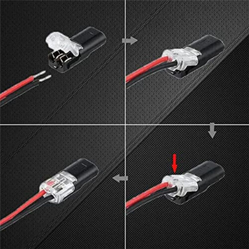 Conector Enchufable de Doble Cable de 50 Piezas con Hebilla de Bloqueo, Conectores Enchufables Terminal de Cable Compacto Universal de 2 Pines y 2 2