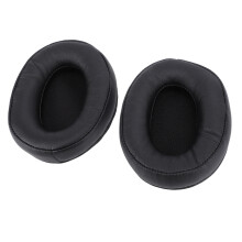 2 pièces de coussinets d'oreille en cuir protéiné pour Cloud Alpha noir