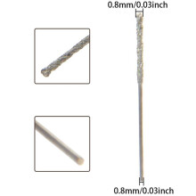 40Pcs 0.8mm Diamond Coated Tipped Tip Twist Drill Bit for Glass Jewelry Stone Tile