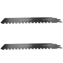 2X Lame de Scie Alternative Carbure Carbure de Tungstène pour Couper Le Béton Poreux, Le Fibrociment, la Brique 240 mm/9,45 Pouces