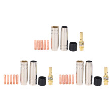 27Pcs/Set 15Ak Mig/Mag Welding Nozzle Contact Tips 0.8X25mm M6 Gas Connector Holder Set Ad068+