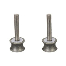 2X Diamant Schleifscheibe Schleifscheibe für Glas Flugzeug Straight  Fase 6 mm Schaft (10 mm)
