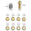 20Pcs Brass Collet for ,Replacement 4485 Quick Change Rotary Drill Nut Tool Set 0.8/1.2/1.5/1.8/ 2.0/2.4/3.0/3.2mm 7