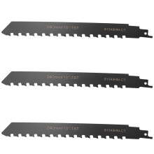 3X Säbelsägeblatt Hartmetall Wolframkarbid zum Schneiden Von Porösem Beton, Faserzement, Ziegel 240 mm/9,45 Zoll