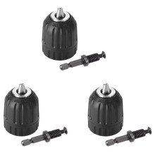 6 Pieces of Hand-Tight Chuck Set Adapter Heavy Duty 10mm Keyless Drill Chuck with Adapter Hardware Tools