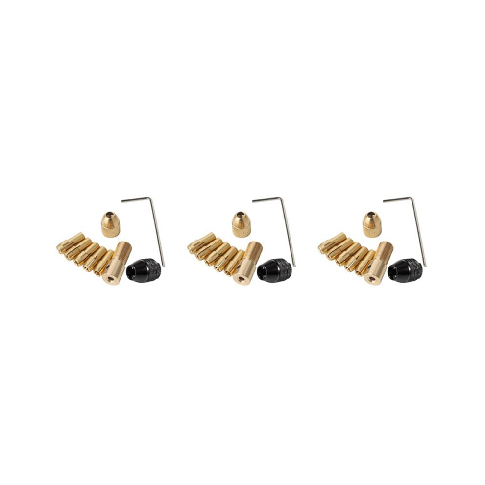 27 Pieces 0.5-3Mm Drill Chuck Collets Set With 3.17Mm Chuck Clamp For Drill Folder Copper Cap Axis Drill Collet Tool Kit 6031075294388