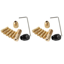 18 Sztuk 0.5-3mm Uchwyt Wiertarski Zestaw Tulei Zaciskowych z 3.17mm Zacisk Zaciskowy do Folderu WiertłA Miedziana Nasadka Osi WiertłA Tulei