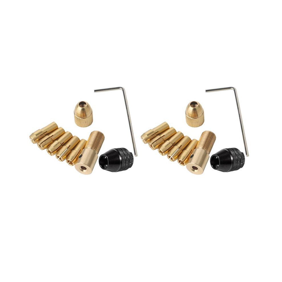 18 Pieces 0.5-3Mm Drill Chuck Collets Set With 3.17Mm Chuck Clamp For Drill Folder Copper Cap Axis Drill Collet Tool Kit 4713755165448