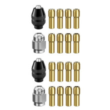 2X Zestaw Tulei Zaciskowych Uchwytu Wiertarskiego do , Wymiana 1/32 Cala do 1/8 Cala 4486 Bit Bezkluczykowy z Wymiennym Zestawem NakręTek