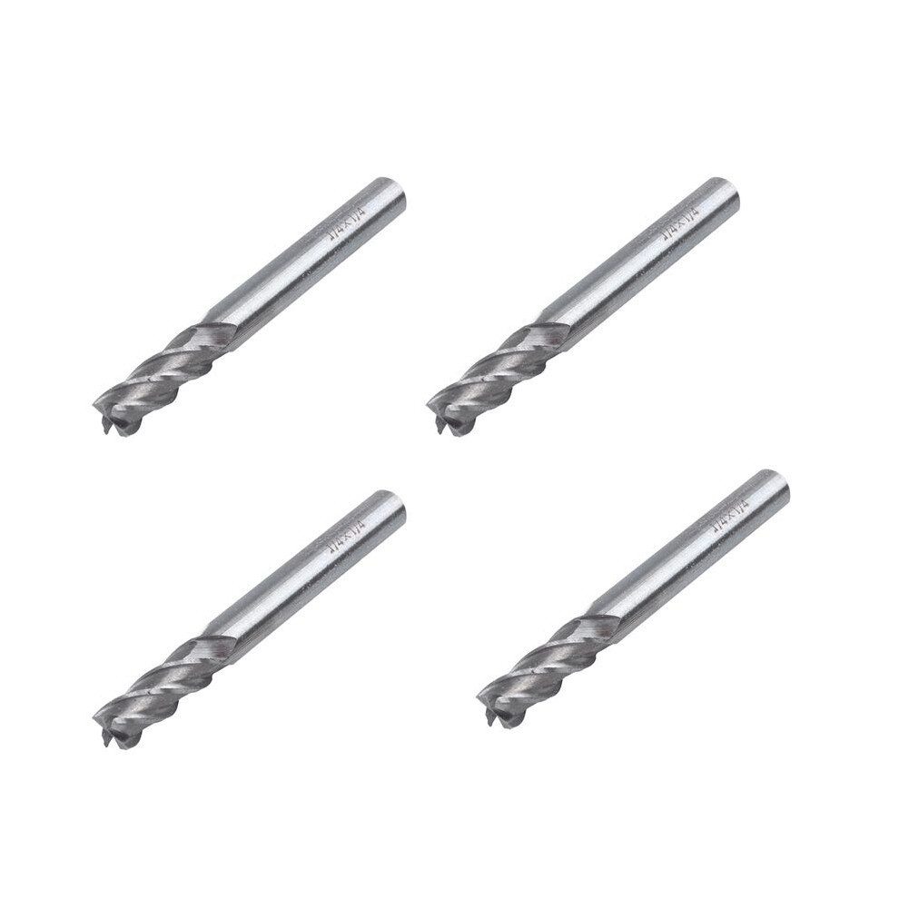 4X Swt Cutting Slotting End Mill Router Bit 4 Flute 1/4 Inch Shank 1/4 Inch Diameter 4713304931098