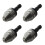 4X Silver+Black 6mm Keyless Drill Bit Chuck Quick Change Adapter Converter Hex Shank 1