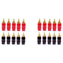 20Pcs/Lot Gold Plated Banana Binding Post Large Current Amplifier 4mm Banana Plug Jack Socket Speaker Terminal 10 Pairs